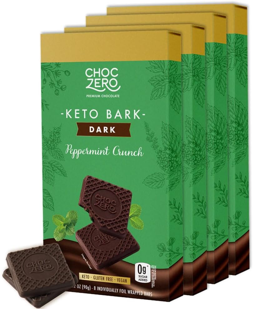 ChocZero 92% Cocoa Ultimate Dark Chocolate Squares - Sugar Free, Vegan, Keto Friendly & High Fiber, No Sugar Alcohols - 4 Count (3.2 oz Boxes) - Image 10