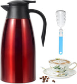 Dumfoin 70 Ounce stainless steel coffee carafe front view