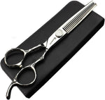 6/7-Inch Professional Hair Scissors Haircut Rose Pattern Hair Scissors Styling Tools Japanese Stainless Steel Scissor Set (7-inch cutting scissors-A) - Image 13