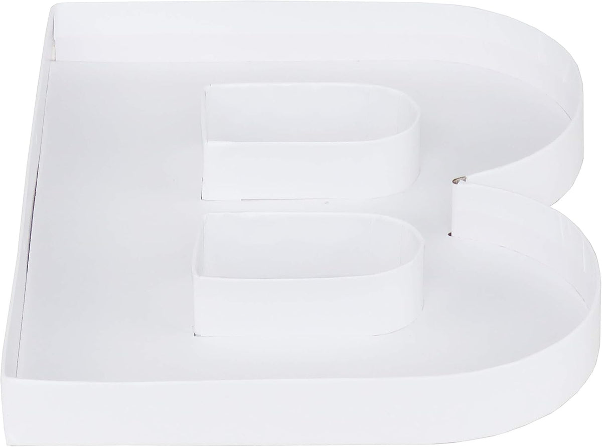 8" Small Fillable Cardboard Letter Shaped Paper Mache Cutouts Candy Tray Food Container(V) - Image 14