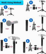 Acetaken desktop tripod legs and aluminum hand grip assembled