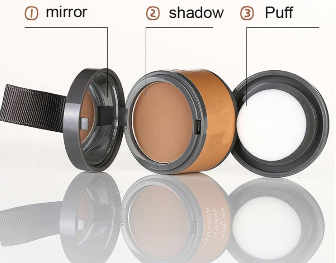 Magical Fluffy Thin Hair Powder Shadow Makeup Concealer Root Cover Up Instant Gray Coverage 4g (01 Brown) - Image 6