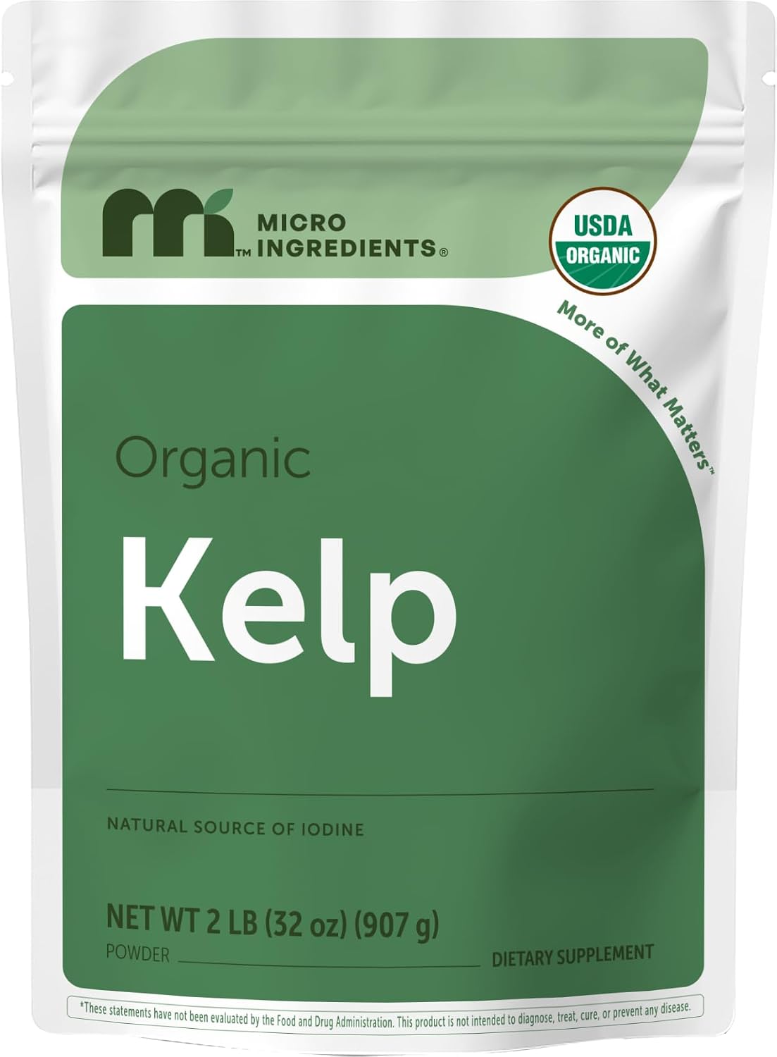 Micro Ingredients organic kelp powder front view