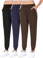 3Pack Joggers for women, Women sweatpants with pockets lounge casual pants | 2 PocketsBreathable,Stretchy Fabric,Adjustable Drawstring,Soft Skin-FriendlyComfy Yoga Workout Pants - Image 9