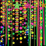 Close up look of the durable and smooth textured neon party paper material.