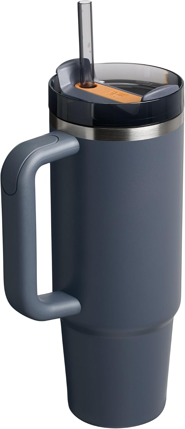 Stanley stainless steel tumbler ergonomic handle detail
