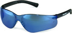 MCR Safety BearKat safety glasses front view with blue mirror lens