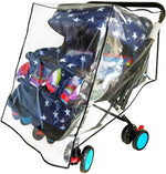 HSJH double stroller rain cover front view