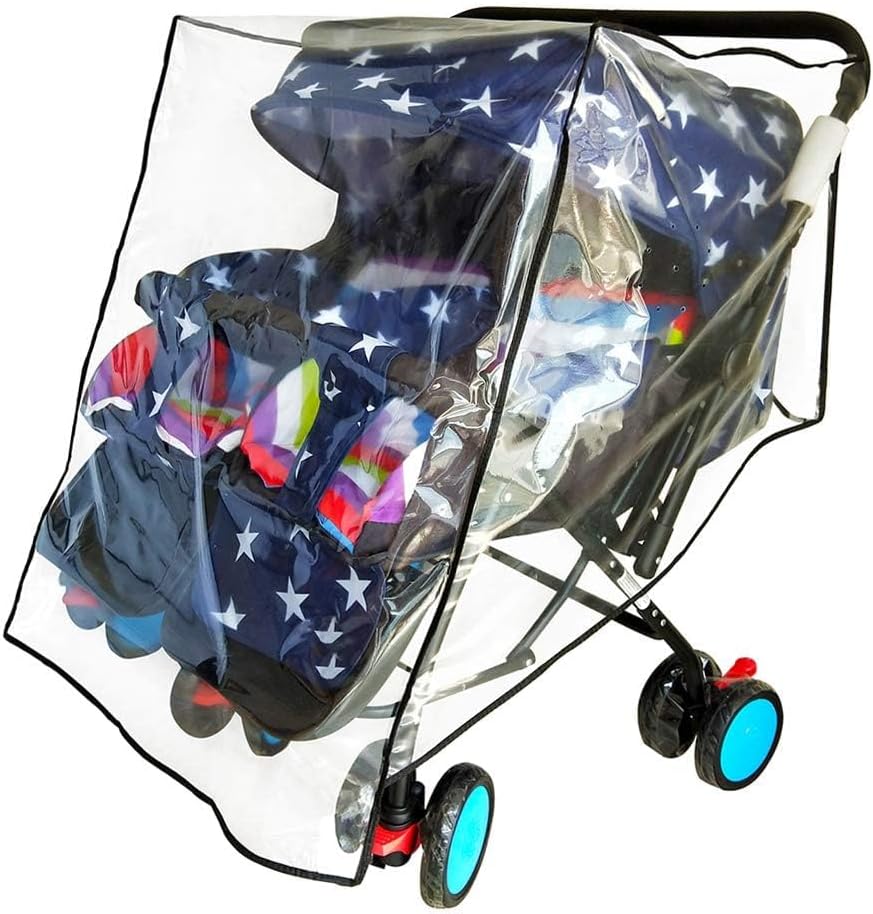 HSJH double stroller rain cover front view