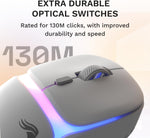 Glorious Model D3 white mouse top ergonomic shell