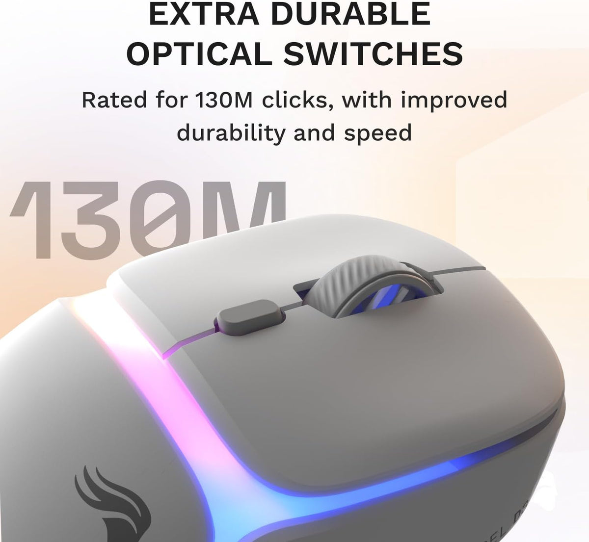 Glorious Model D3 white mouse top ergonomic shell