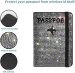 KUPAO silver crystal passport cover side angle