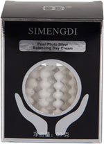 Simengdi pearl cream jar container showing 60 gram net weight and label details