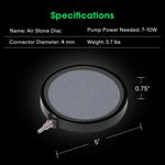 VIVOSUN USA imported oxygenation disc for nutrient circulation in hydroponic systems.