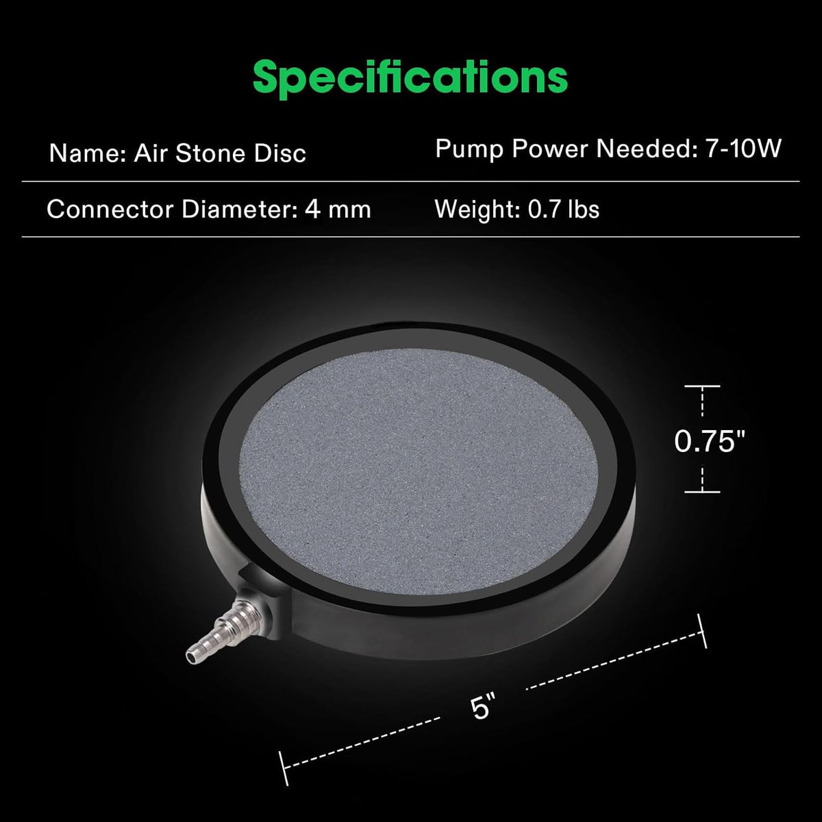 VIVOSUN USA imported oxygenation disc for nutrient circulation in hydroponic systems.