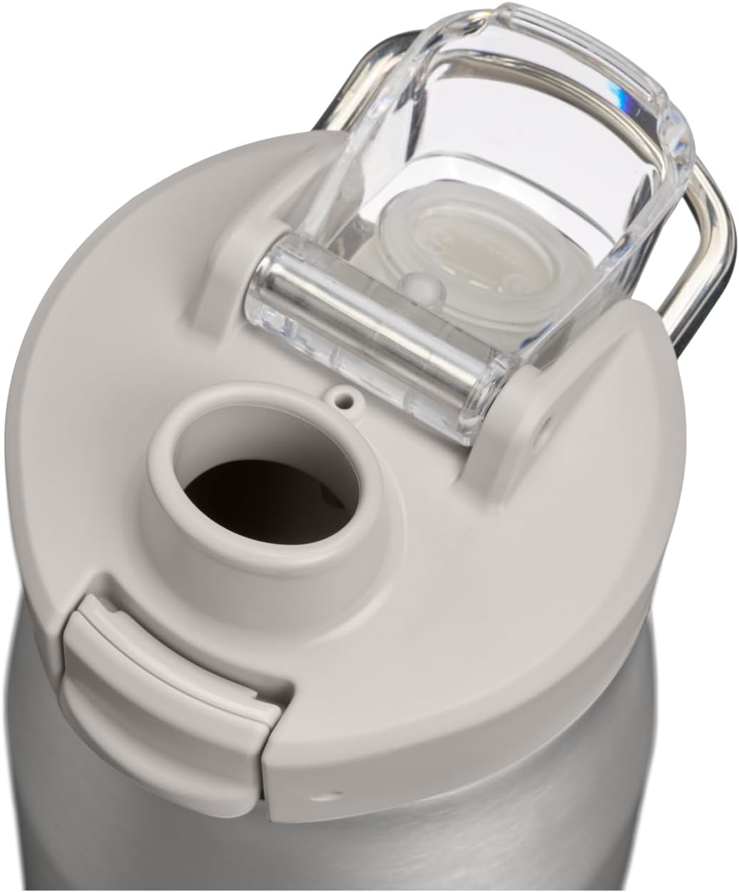 Premium twenty four ounce imported sports flask featuring a protective matching silicone base boot.