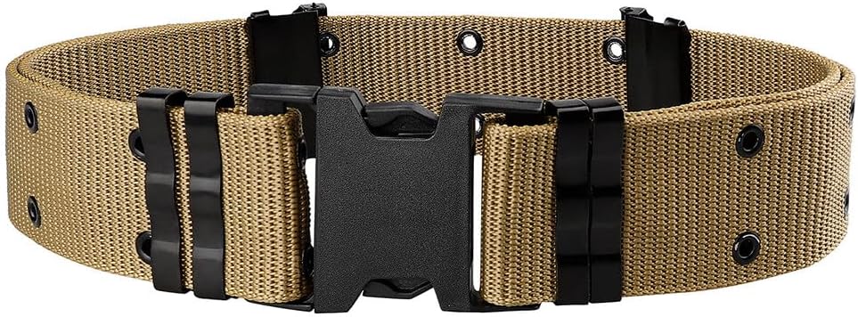 Eforcase tactical belt front view of nylon canvas military waist strap