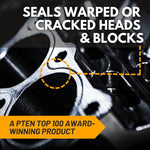 Bar's Leaks HG-1 carbon fiber head gasket repair container angled view
