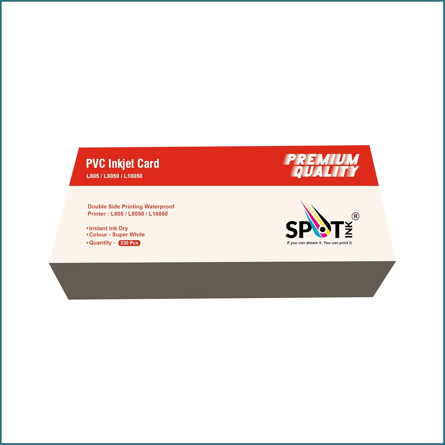Super White Plain PVC Id Card Compatible for Epson Inkjet Printers Pack of 230 Cards - Image 1