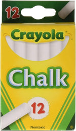 Crayola white chalk sticks front view packaging