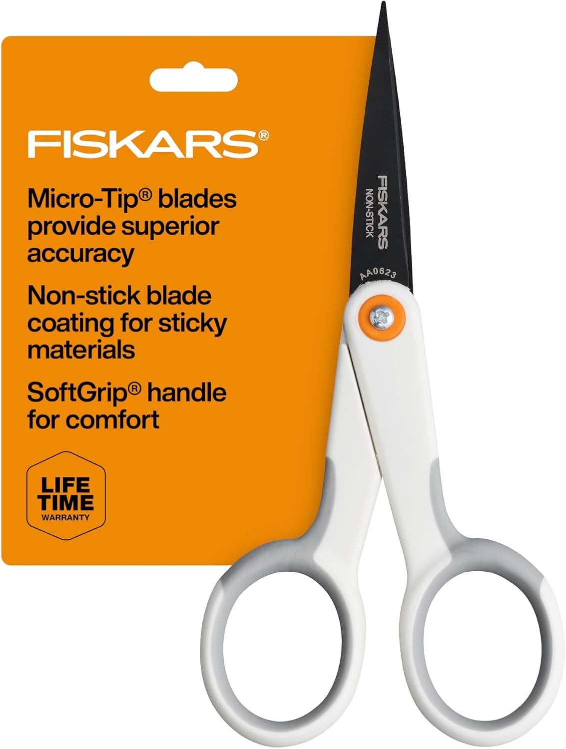 Fiskars 98087097J Curved Craft Scissors, 4 Inch, steel and orange - Image 11