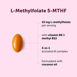 Micro Ingredients L-Methylfolate active 5-MTHF softgels supplement facts label