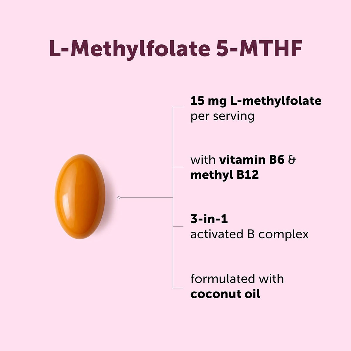 Micro Ingredients L-Methylfolate active 5-MTHF softgels supplement facts label