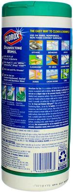 Clorox wet wipes canister angled view with cap open