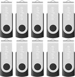 Enfain 16GB USB 2.0 Flash Drive 10 Pack front view in clear-window display packaging