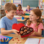 Two ounce Elmer chocolate heart box featuring traditional red rose illustrations.