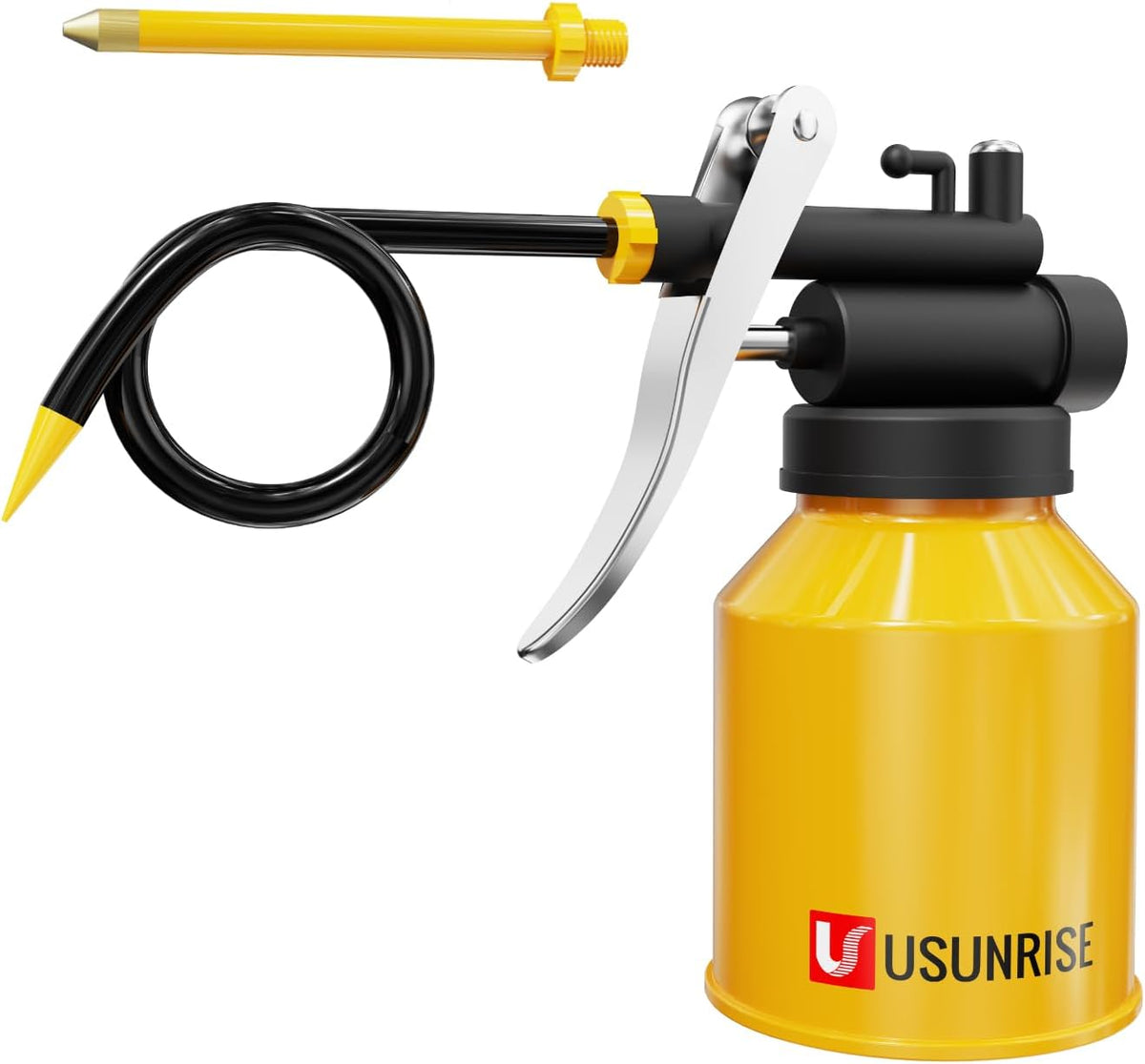 USUNRISE metal pumper oiler can front view