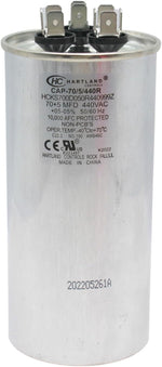 The HVAC Genius AC capacitor label specifications and ratings