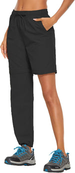 PINSPARK Women's Hiking Zip Off Pants Waterproof Convertible Shorts Lightweight for Camping Sweatpants with Pockets - Image 9