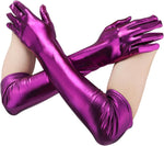 LUTER purple party gloves packaging and pair arrangement