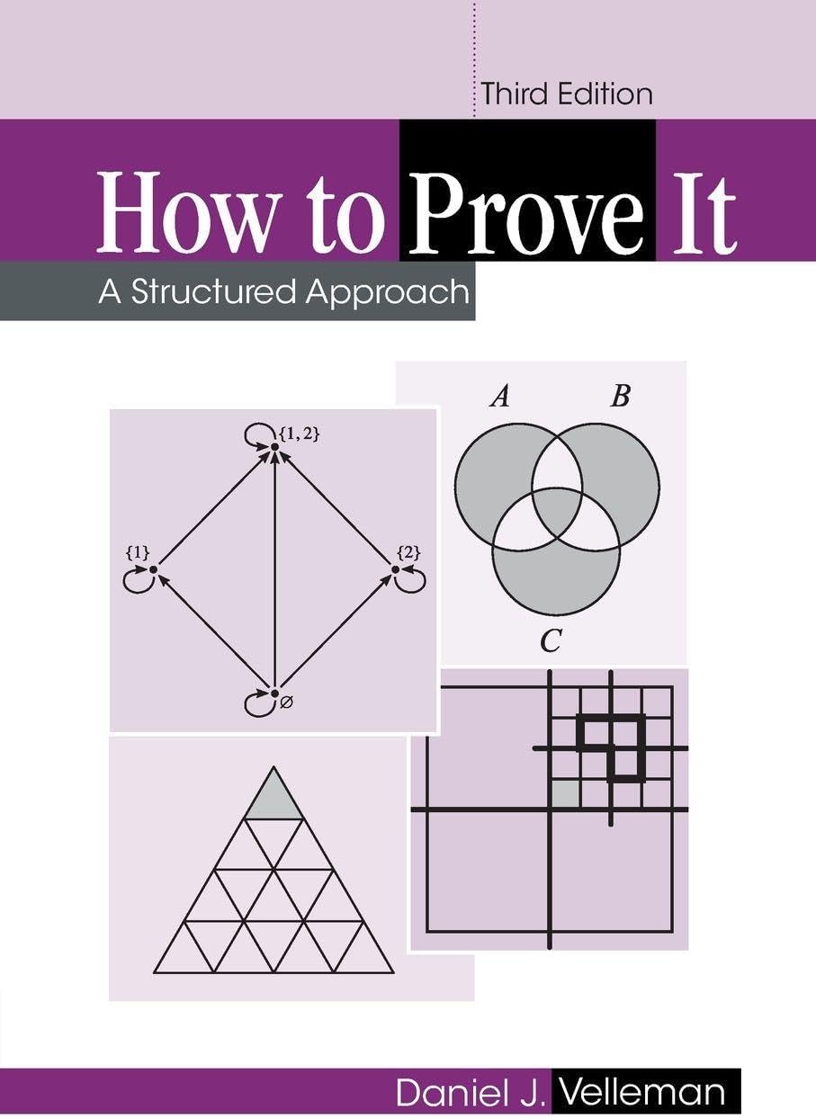 Daniel J Velleman How to Prove It A Structured Approach paperback front view book cover