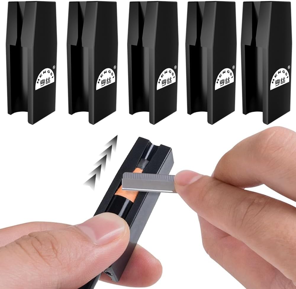 N/C 5 pieces duckbill eyebrow pencil sharpener set front view