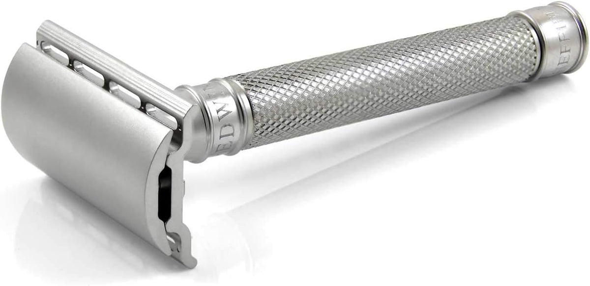 Edwin Jagger safety razor handle knurled detail