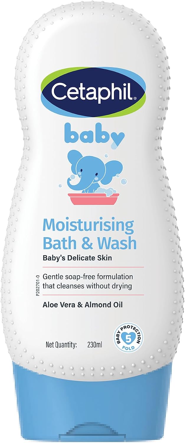 Cetaphil baby moisturising bath and wash front view bottle