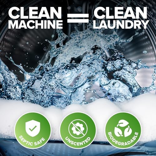 Renuv heavy duty time release formula foaming inside a laundry tub
