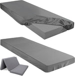 Fitted Sheet (Sheet Only) Compatible with Milliard Trifold Mattress Folding Mattress Fitted Microfiber Bedclothes for Camp Bunk Rvs Bed(Dark Gray,2 Pcs,Twin,6'') - Image 13