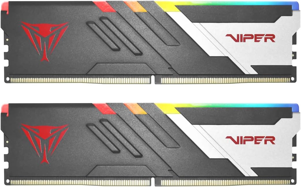 Patriot Viper Venom DDR5 RAM stick isolated angle shot