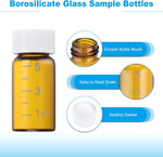 Borosilicate glass vials graduated scale display