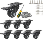 GOYUWEN 8 Pack 2 Inch Heavy Duty Casters front view