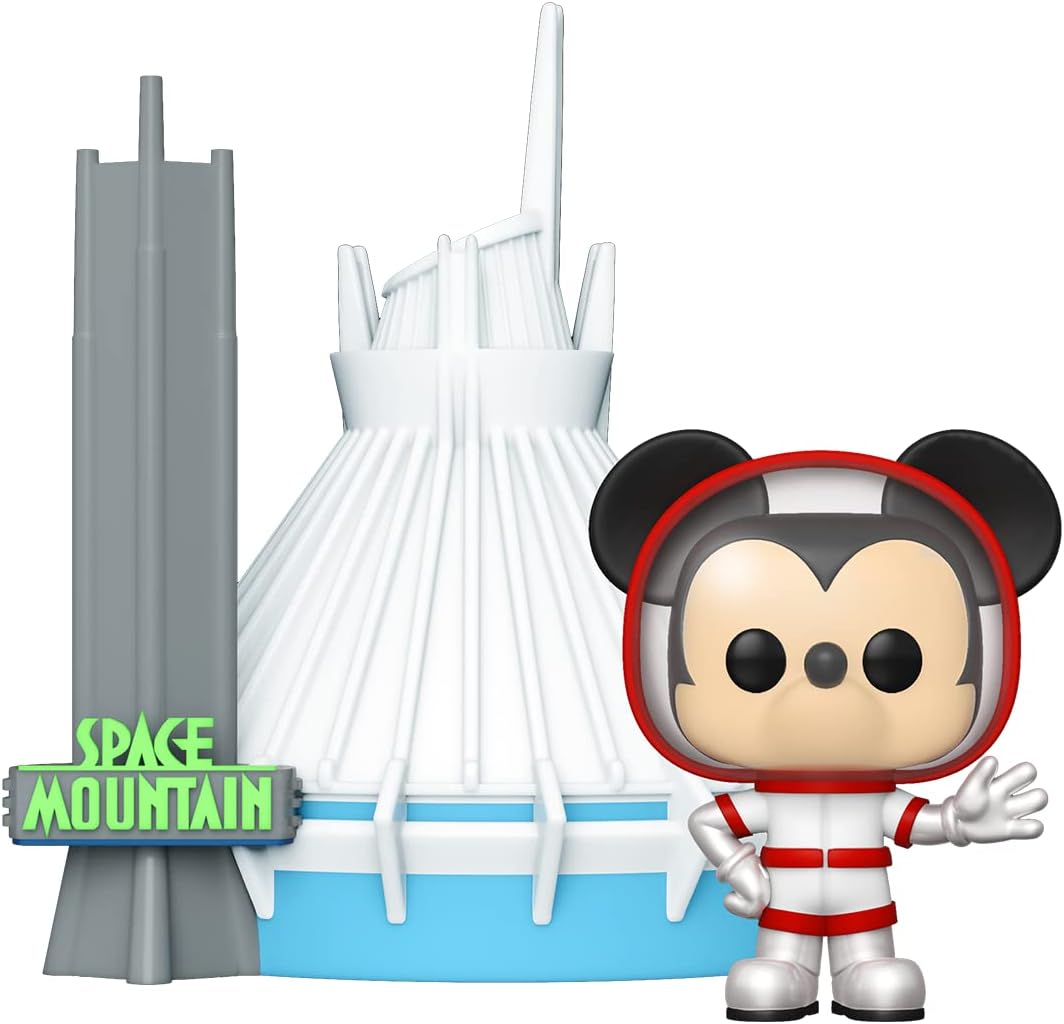 Funko Pop! Town Walt Disney World 50th Space Mountain and Mickey Mouse front view collectible