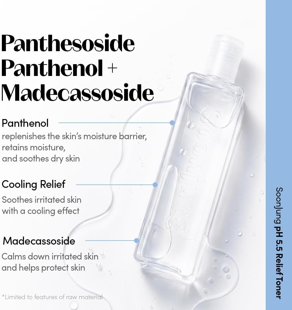 Etude House SoonJung panthenol and madecassoside calming toner side profile view