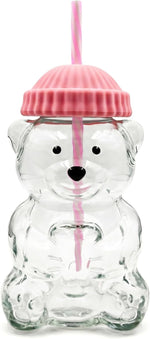 Krewchton glass bear cup front view tumbler