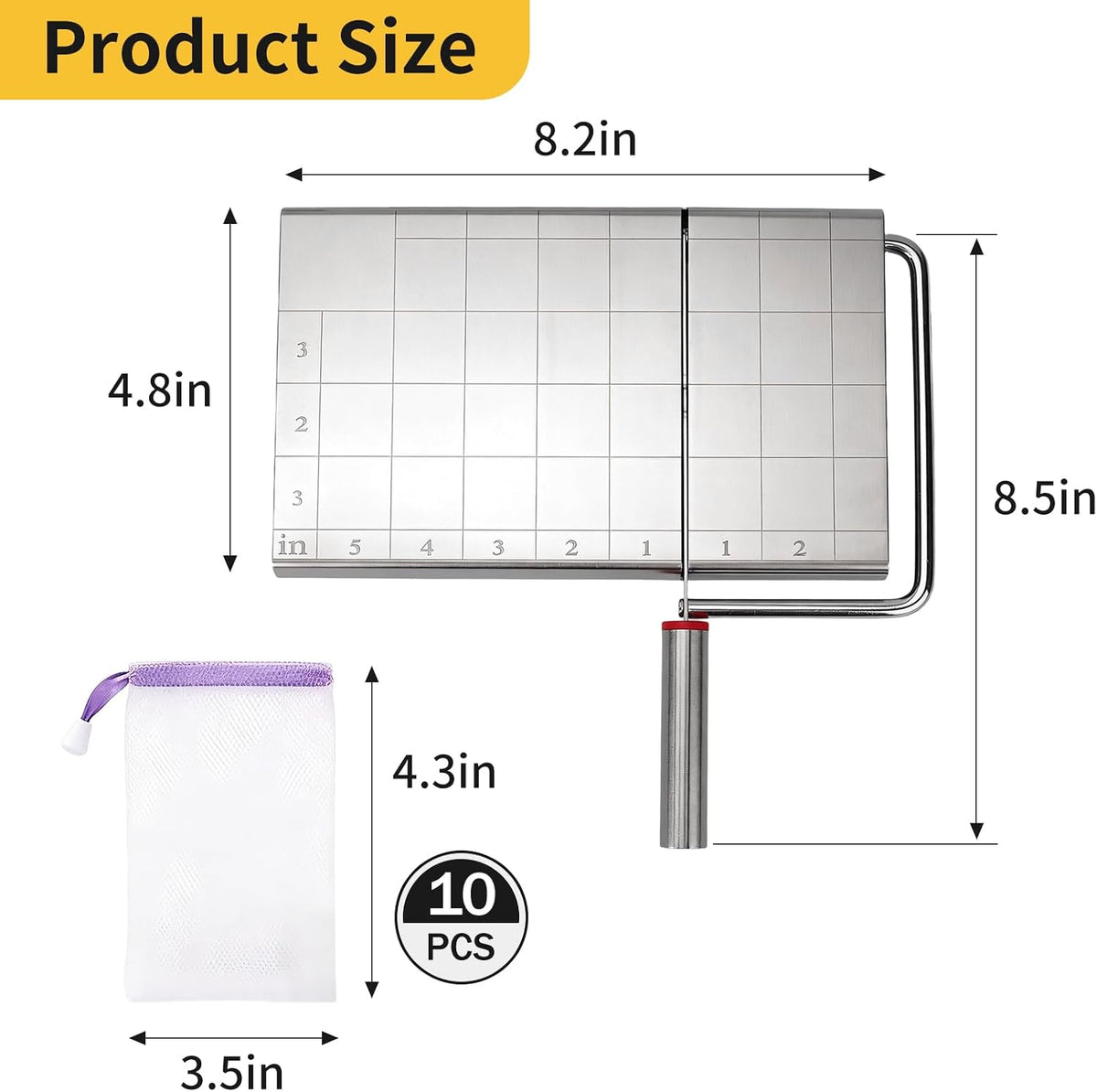 Uprony handmade soap cutting kit top angle