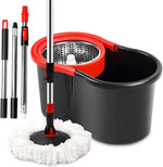 DAMGOLOZA Spin Mop and Bucket Set front view floor cleaning system.