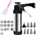 Hosetim cookie press gun front view stainless steel baking tool
