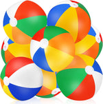 JOYIN large rainbow beach ball eight pack front view inflated pool toys
